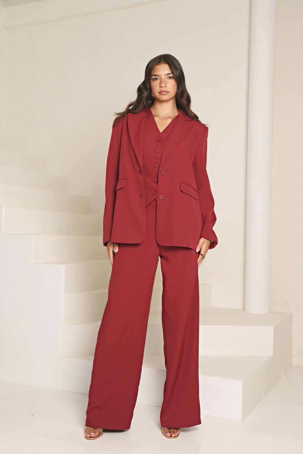 TAILORED WIDE LEG TROUSERS