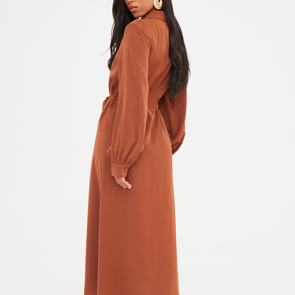 
                      
                        WOVEN BELTED MIDAXI SHIRT DRESS
                      
                    