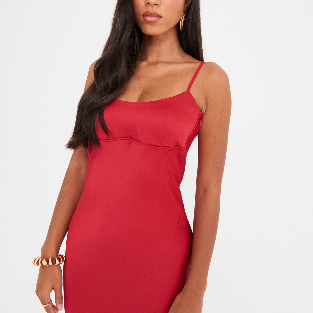 
                      
                        SATIN SEAM DETAIL SLIP DRESS
                      
                    