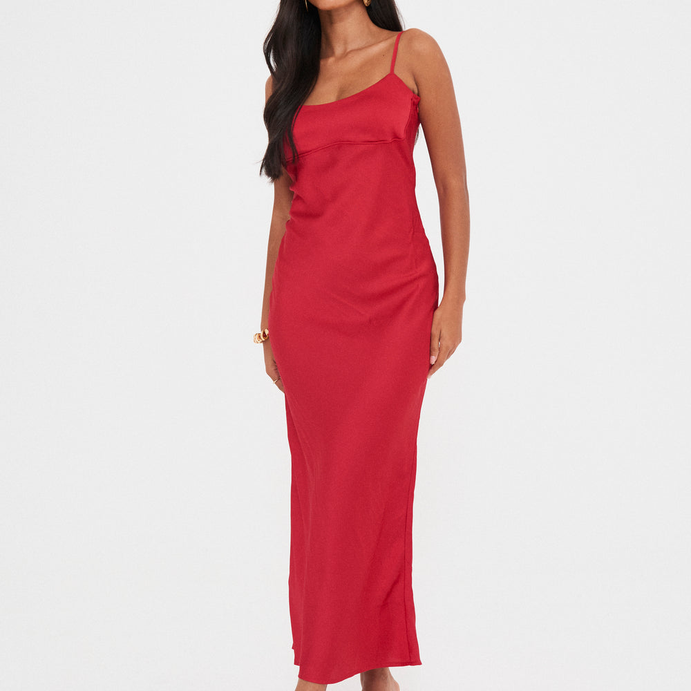 
                      
                        SATIN SEAM DETAIL SLIP DRESS
                      
                    