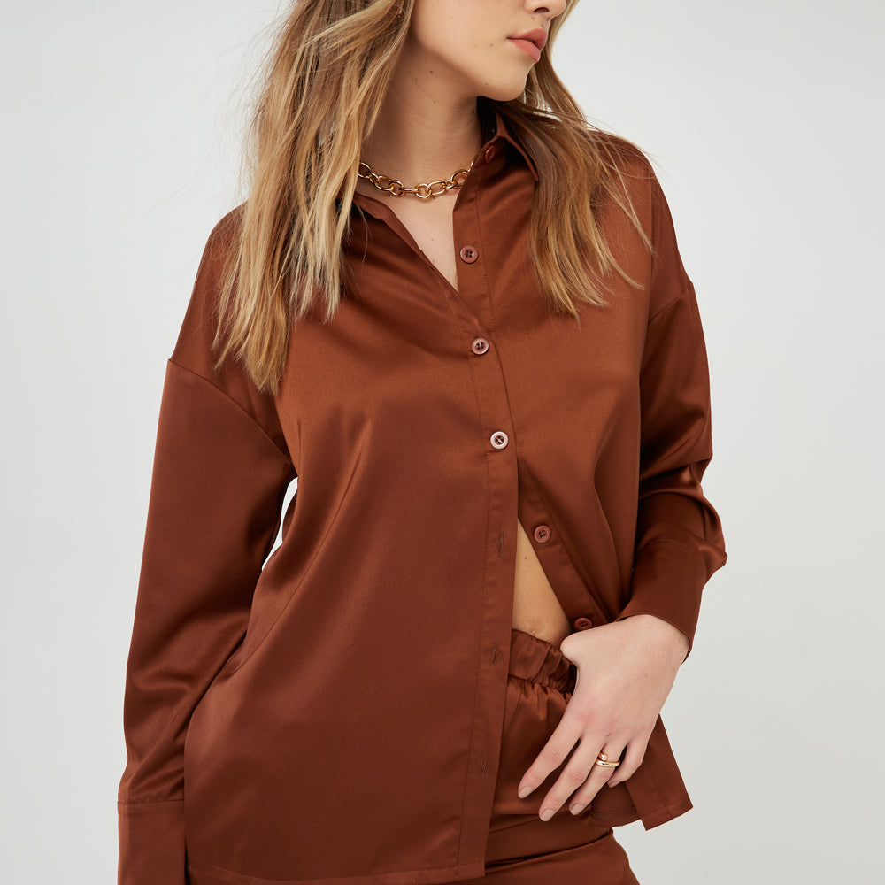 OVERSIZED SATIN SHIRT