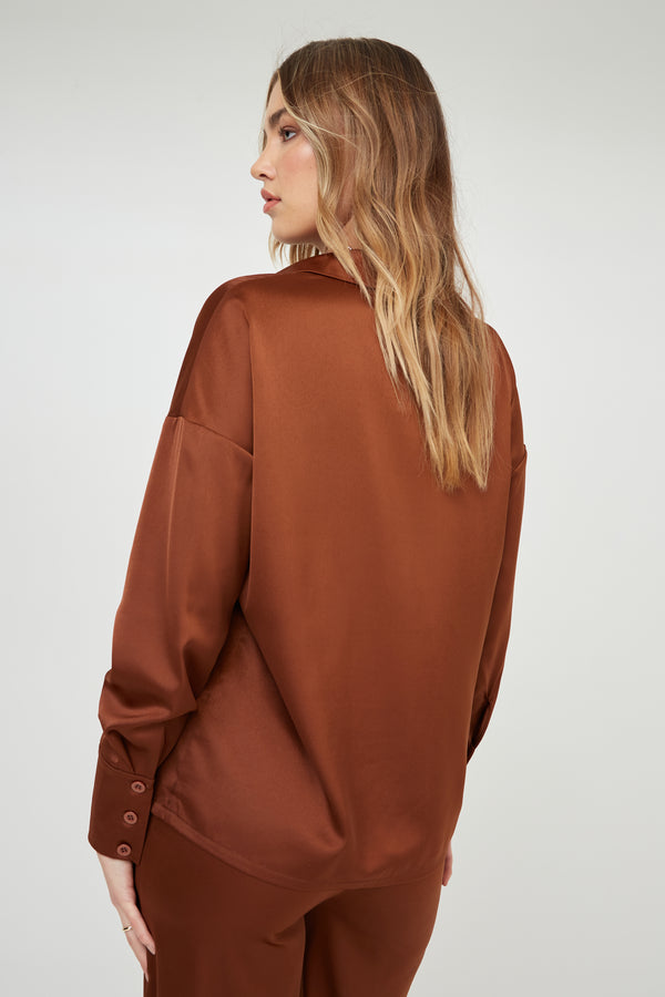 OVERSIZED SATIN SHIRT