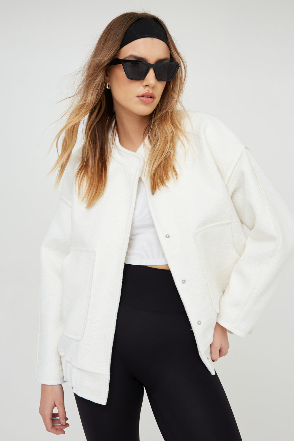 WOOL OVERSIZED BOMBER