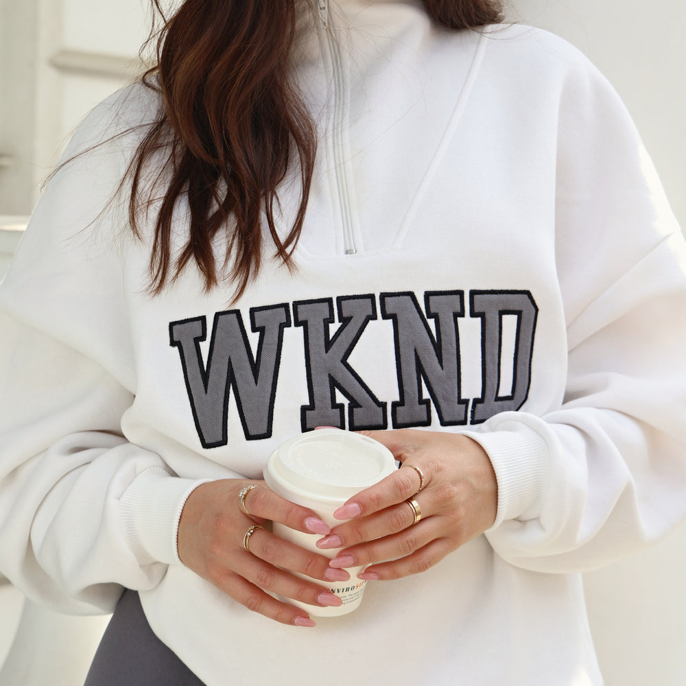 WKND Official Oversized half Zip Hoodie