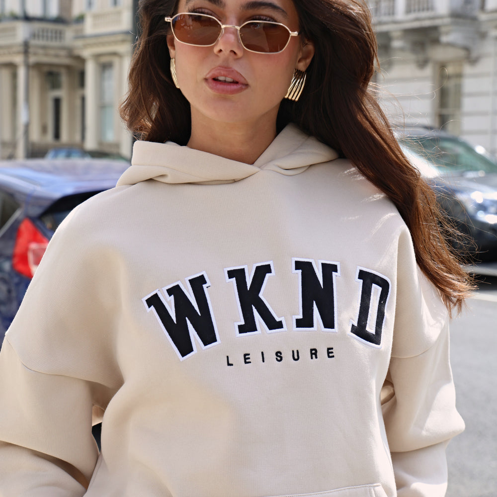 WKND Oversized Hoodie in Stone