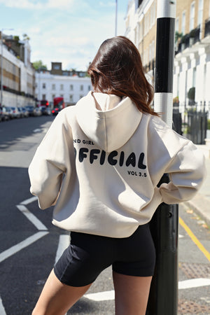 WKND Girl Official Oversized Hoodie in Stone