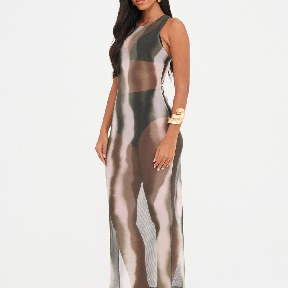 
                      
                        ABSTRACT SHEER MESH MIDAXI DRESS
                      
                    