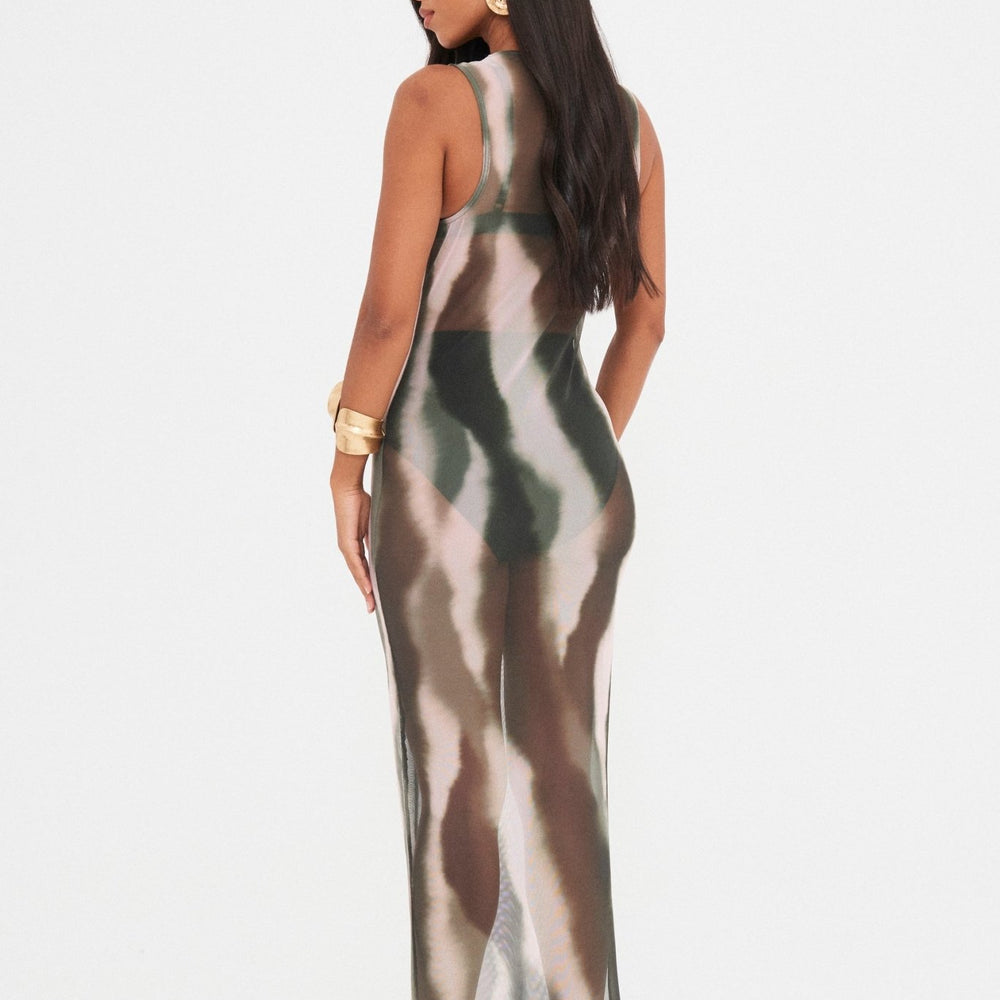 
                      
                        ABSTRACT SHEER MESH MIDAXI DRESS
                      
                    