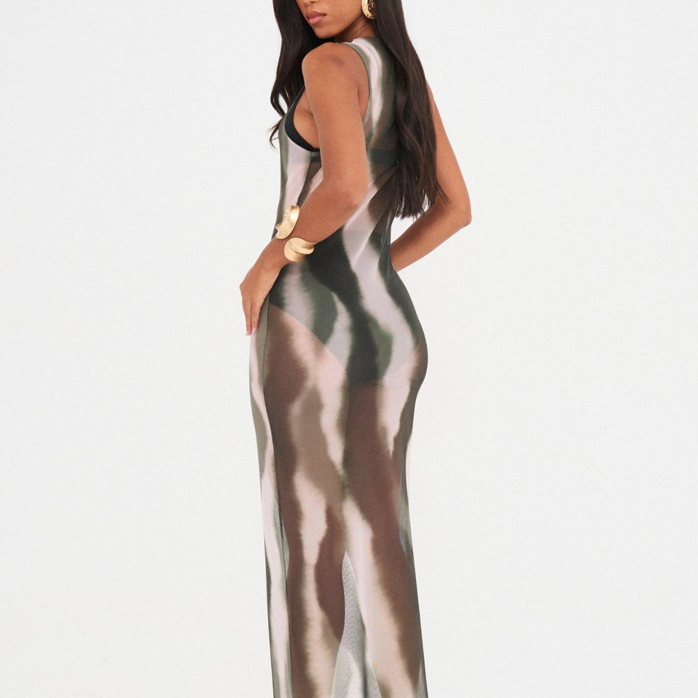 
                      
                        ABSTRACT SHEER MESH MIDAXI DRESS
                      
                    