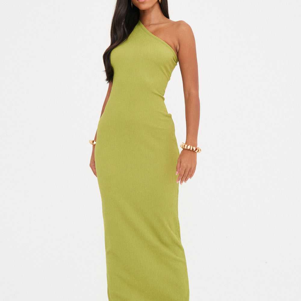 
                      
                        TEXTURED ONE SHOULDER MAXI DRESS
                      
                    