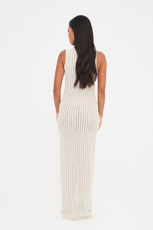 CROCHET COLUMN MAXI DRESS