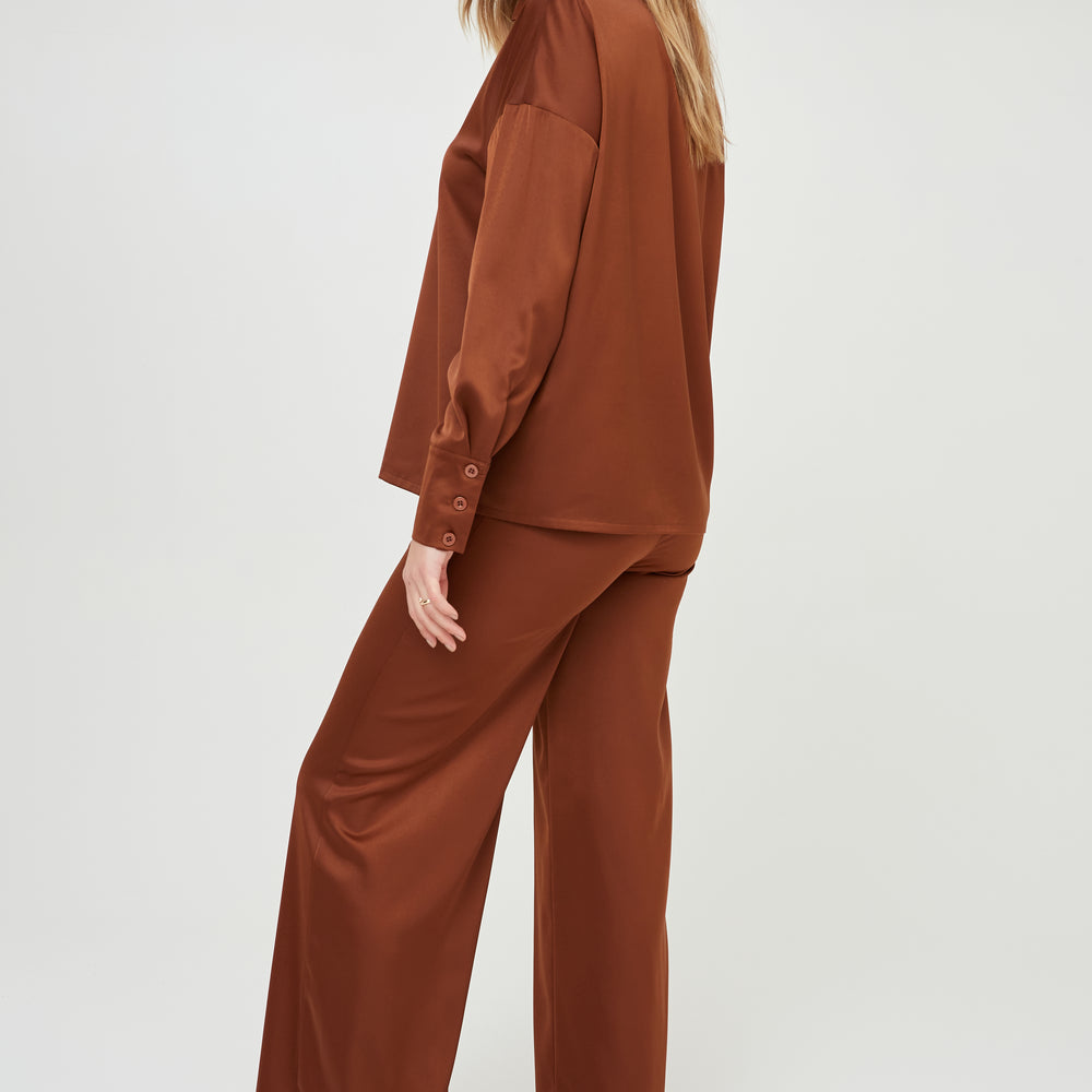 SATIN WIDE LEG TROUSERS