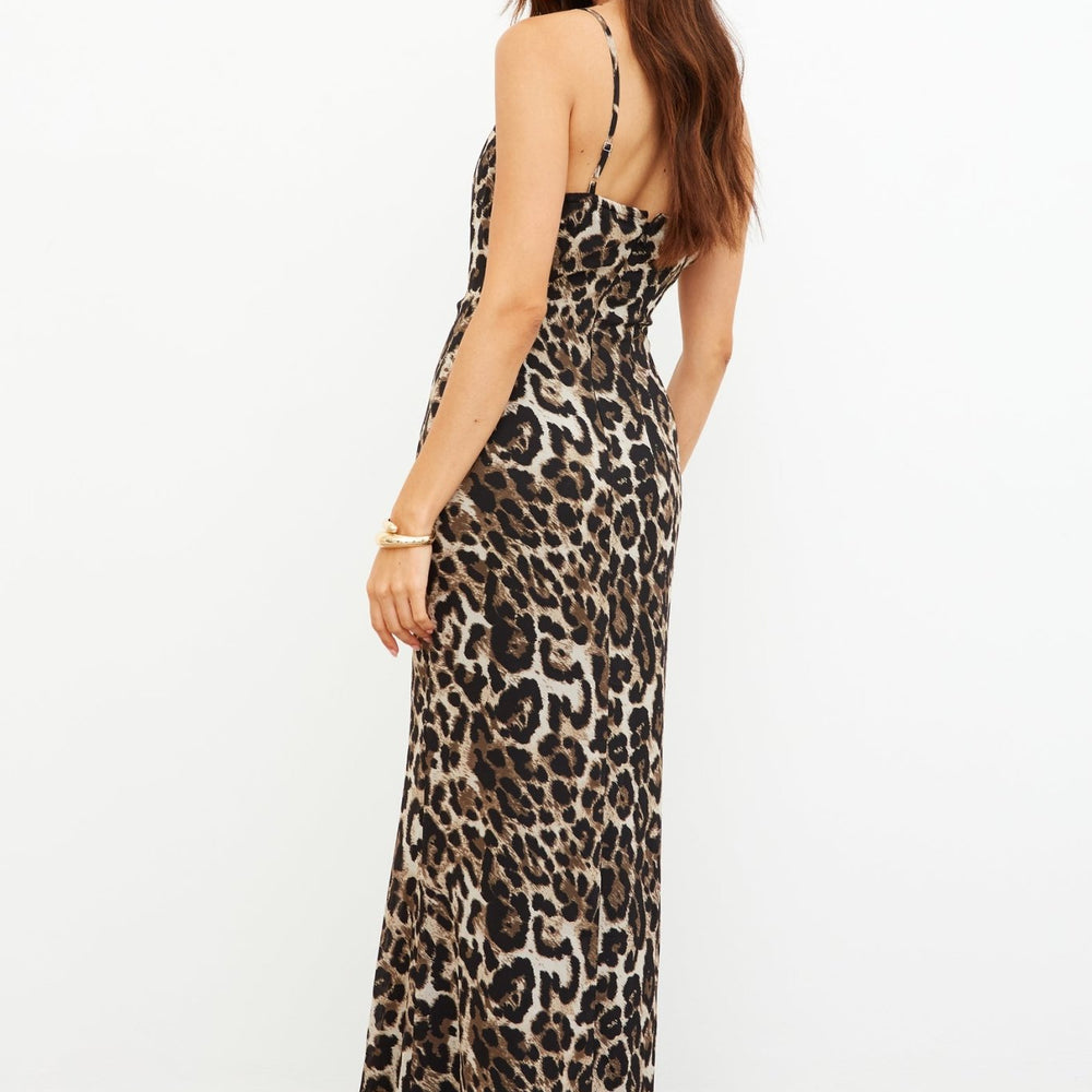 
                      
                        LEOPARD COWL NECK MAXI DRESS
                      
                    