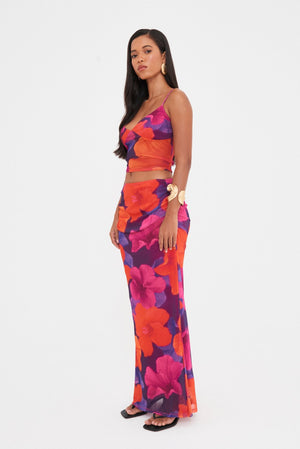 FLORAL MESH CAMI & MAXI CO-ORD