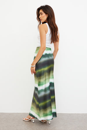 OMBRE SATIN MAXI SKIRT