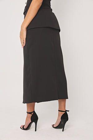 TAILORED POCKET DETAIL PENCIL SKIRT