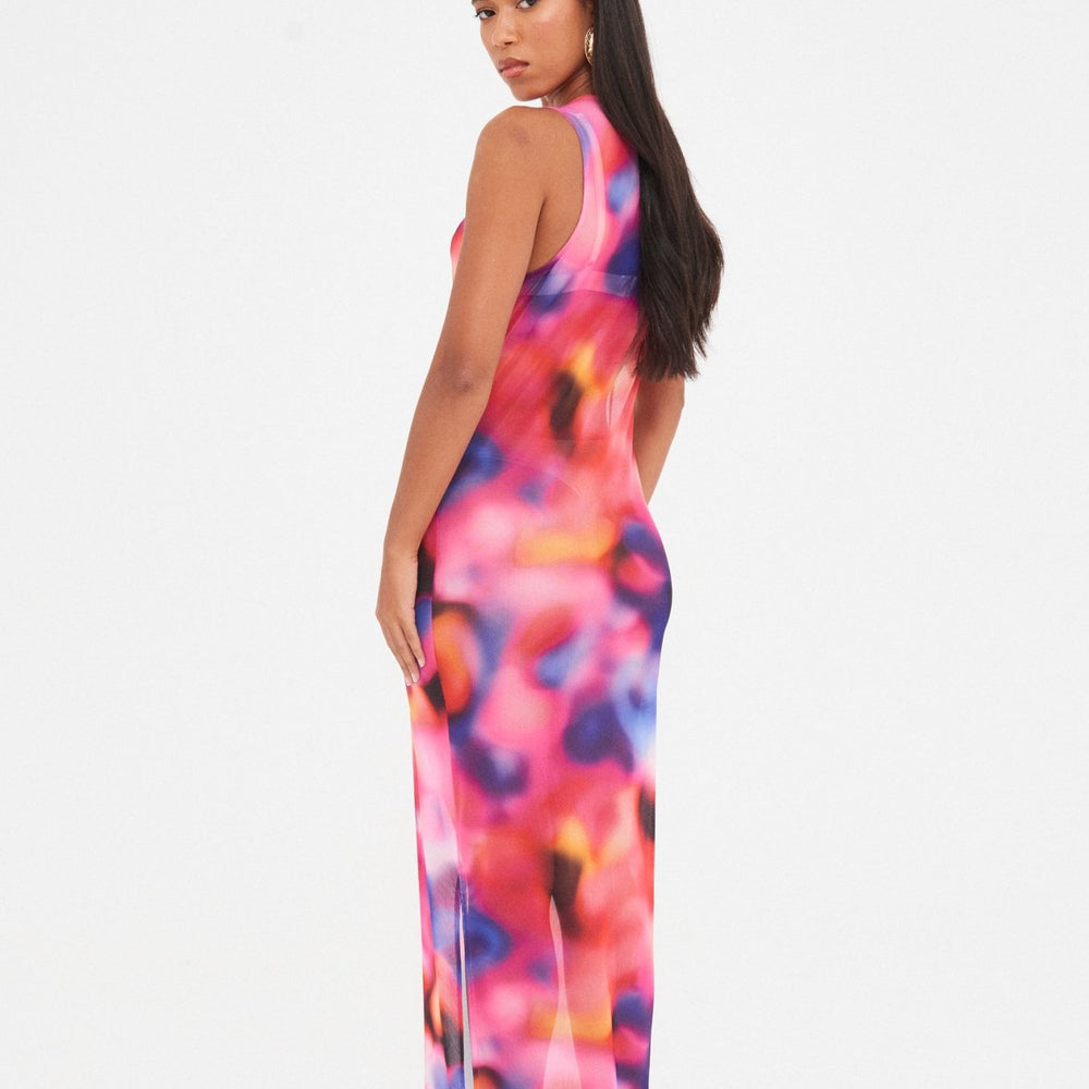 
                      
                        ABSTRACT SHEER MESH MAXI DRESS
                      
                    