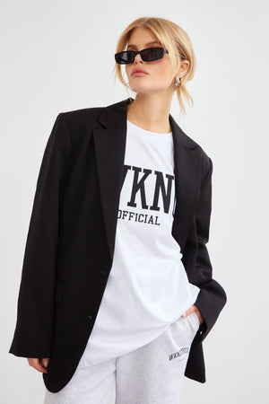 WKND EMBROIDERED OVERSIZE CONTRAST T-SHIRT