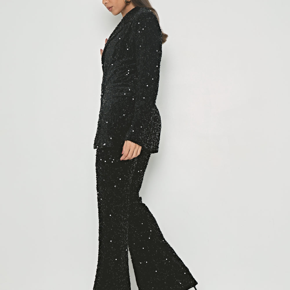 
                      
                        SEQUIN WIDE LEG TROUSERS
                      
                    