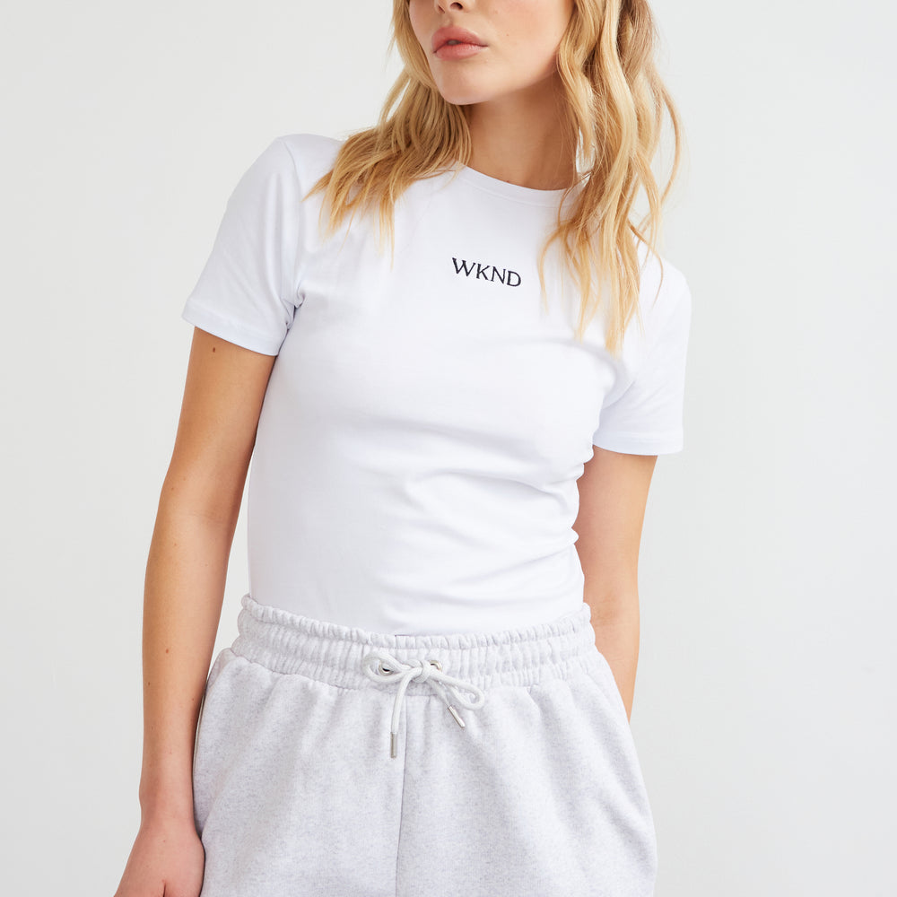 
                      
                        WKND EMBROIDERED COTTON FITTED T-SHIRT
                      
                    