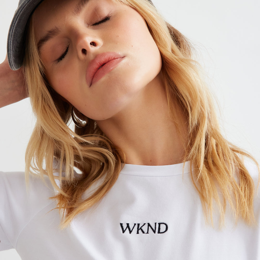 
                      
                        WKND EMBROIDERED COTTON FITTED T-SHIRT
                      
                    