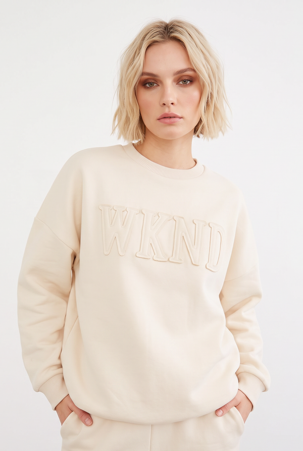 WKND APPLIQUE OVERSIZED SWEAT