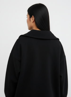WKND EMBROIDERED OVERSIZED ZIP SWEAT