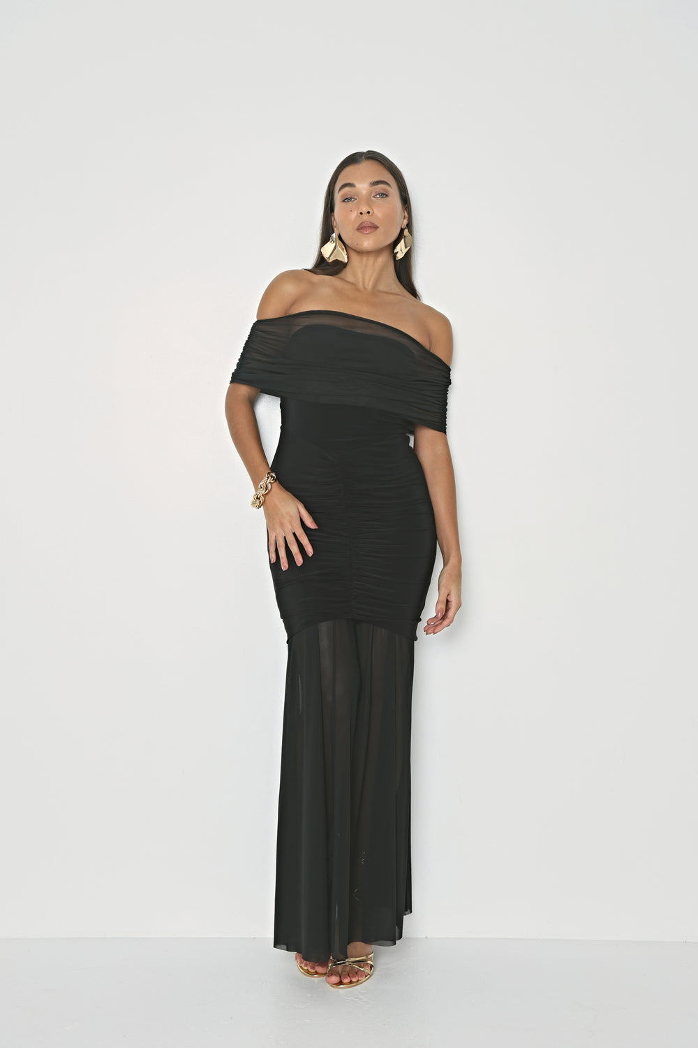 BARDOT MESH MAXI DRESS