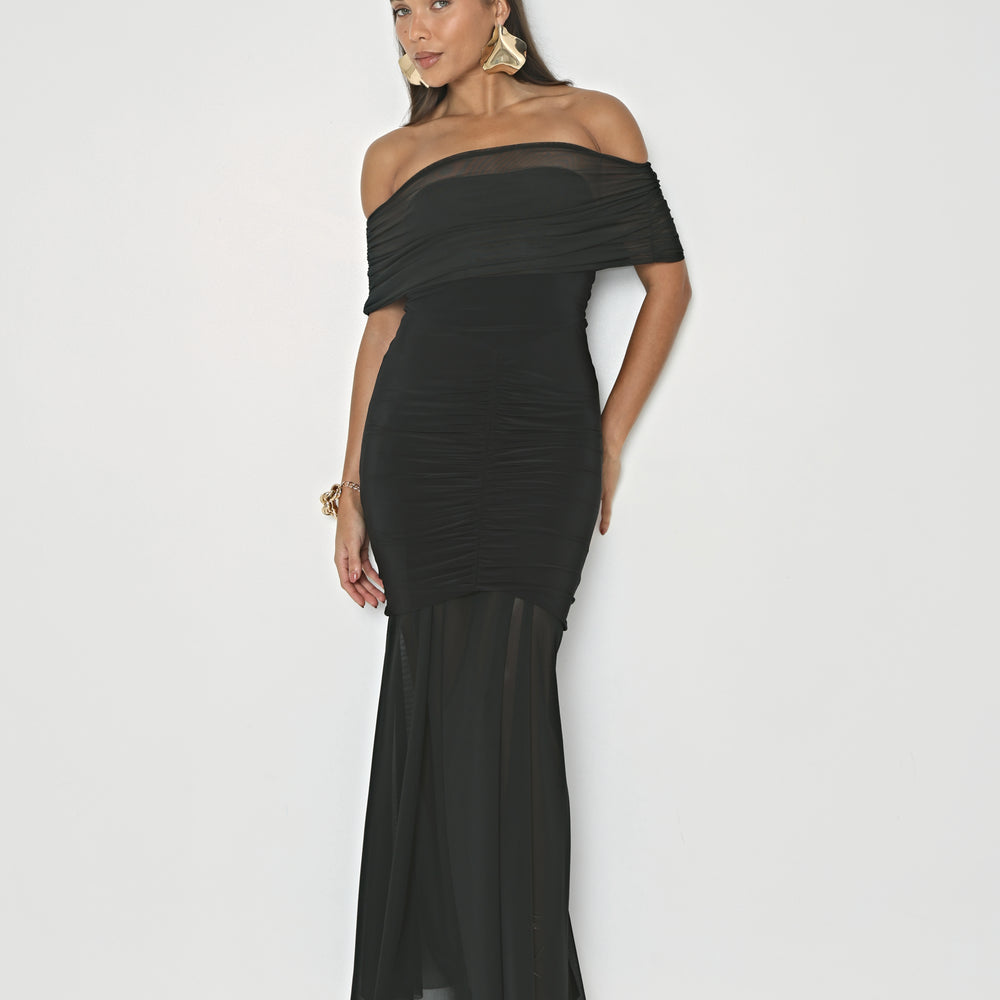 BARDOT MESH MAXI DRESS