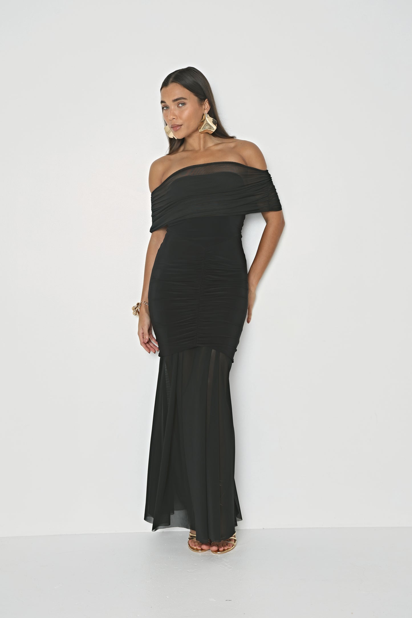 BARDOT MESH MAXI DRESS