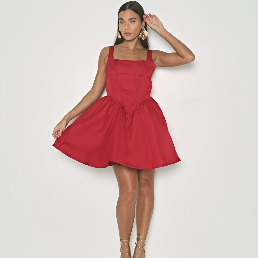 
                  
                    SATIN STRUCTURED MINI DRESS
                  
                